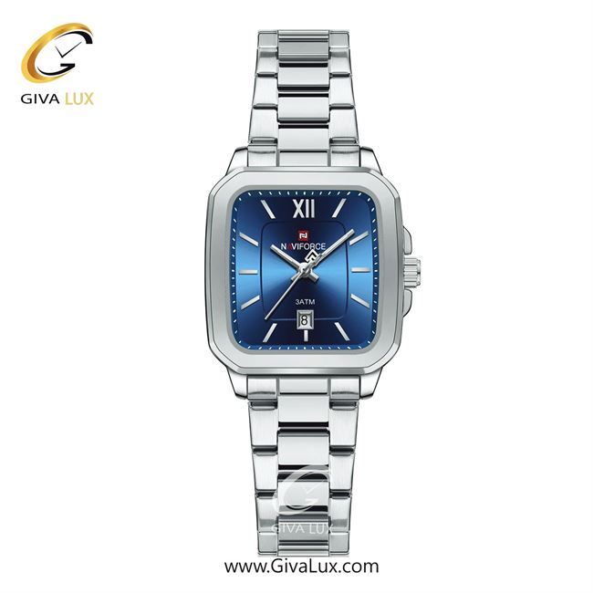 ساعت مچی اورجینال زنانه ناوی فورس|Naviforce|نوی فورس|نیوی فورس نقره ای | نقره ای| سرمه ای| کد رفرنس NF9239 S/BE/S